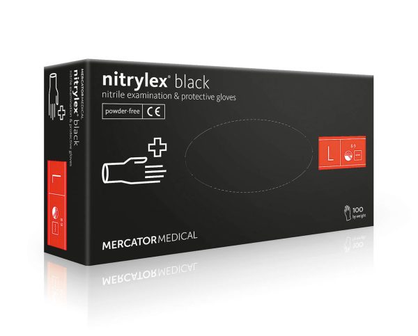 Γάντια Νιτριλίου Nitrylex -Μαύρα Large 100τεμ