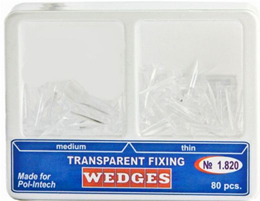Σφήνες Πλαστικές Διαφανείς 40 Medium + 40 Thin
