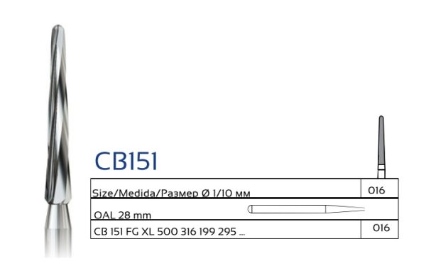 IQDent Surgical Burs CB151 FG XL 1.6mm 5τμχ
