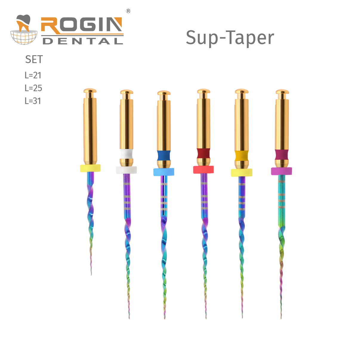 Rogin Sup-Taper Files AURORA Set Ρίνες σε L=21, 25 & 31 SX-F3 6τμχ