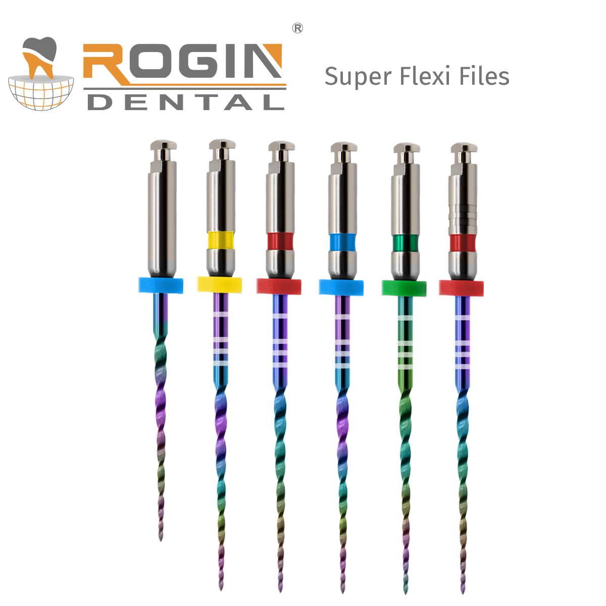 Rogin Super Flexi Files AURORA Ρίνες σε διάφορα μήκη/μεγέθη 6τμχ