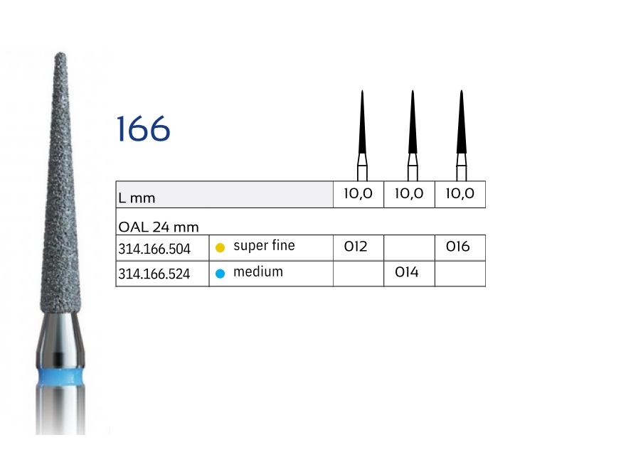 IQDent Diamond 166 Κυπαρίσσι σε διάφορα μεγέθη - 5τμχ